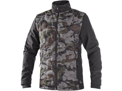 Pánska maskáčová bunda CXS CAMO, maskáčovo-čierna Veľkosť: L