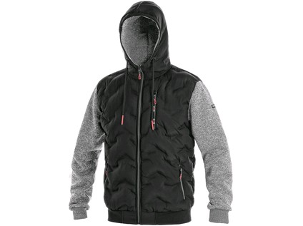 Pánska mikinová bunda CXS FLINT, pánska, čierno - sivá Veľkosť: 3XL