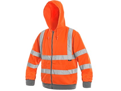 Výstražná mikina FROME, pánska oranžová Veľkosť: 2XL
