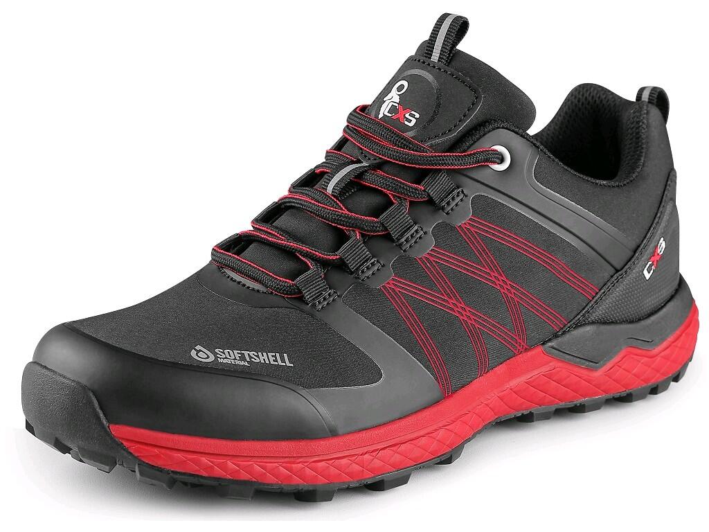 Softshellové poltopánky CXS SPORT, čierno-červené Veľkosť: 44