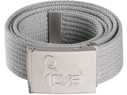 Textilný opasok CXS KARUK, sivý, 3,5 cm, 125cm, spona s logom CXS