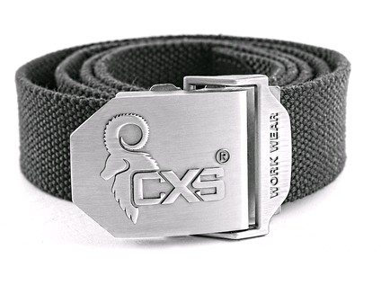 Textilný opasok CXS NAVAH, čierny, 4 cm, 125cm, spona s logom CXS