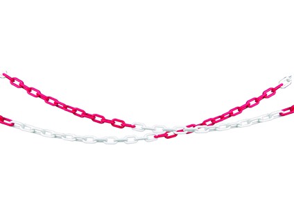 Reťaz PVC červeno-biela CXS (25m balenie)