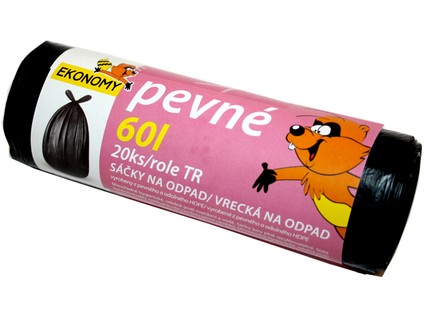 Vrecia na odpadky 60 l, 20ks