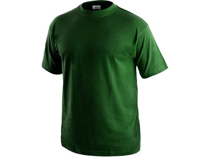 Bavlnené tričko CXS DANIEL, krátký rukáv, fľaškovo zelená Veľkosť: 2XL