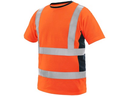 Pracovné výstražné tričko EXETER, pánske, oranžové Veľkosť: 2XL