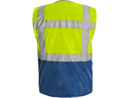 Výstražná vesta BOLTON, výstražná, žlto-modrá Veľkosť: 3XL