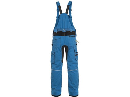 Pracovné montérkové nohavice na traky CXS STRETCH, 170-176cm, pánska, stredne modrá-Čierna Veľkosť: 64