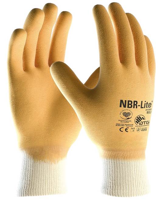 Pracovné rukavice NBR-LITE 24-986, celomáčané Veľkosť: 10