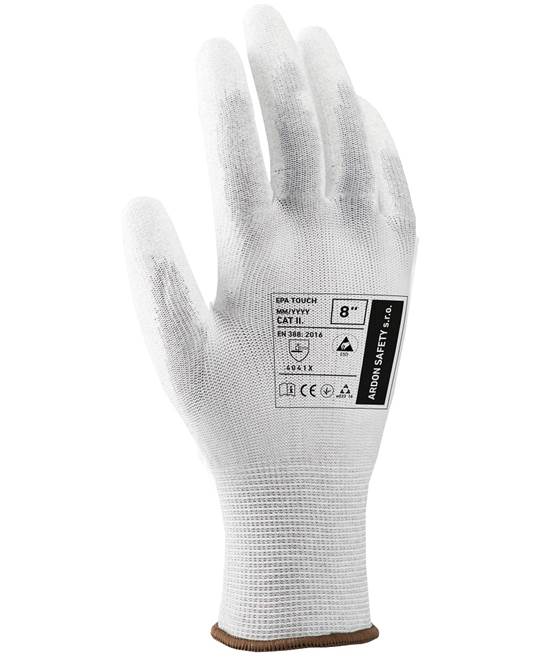 Pracovné rukavice EPA TOUCH ESD, polomáčané Veľkosť: 07