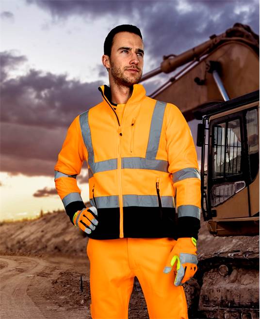 Reflexná fleecová mikina SIGNAL hi-viz oranžová Veľkosť: S