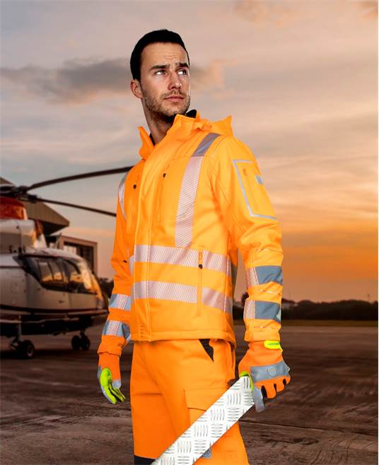Reflexná softshelová bunda hi-viz oranžová ARDON SIGNAL Veľkosť: XXXXL