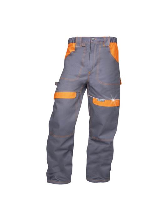 Montérkové nohavice do pása ARDON COOL TREND sivo-oranžové, skrátené Veľkosť: XXL