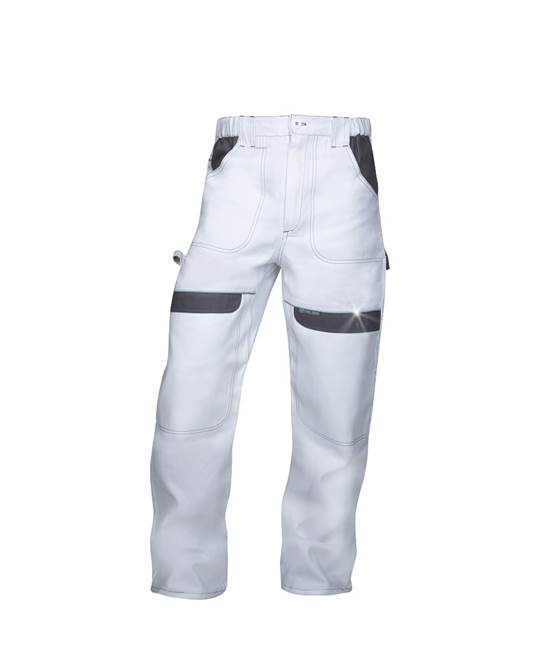 Montérkové nohavice do pása ARDON COOL TREND bielo-sivé, skrátené Veľkosť: XL