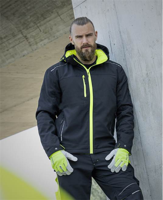 Softchellová bunda ARDON VISION ZIMNÁ pánska, čierno-žltá Veľkosť: XXXL