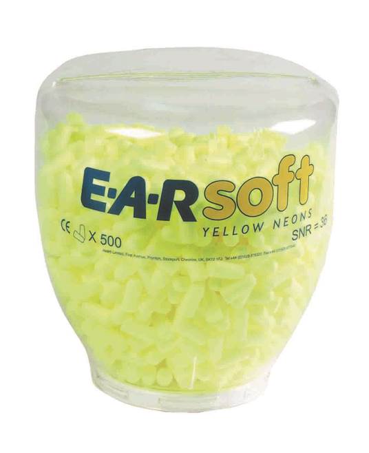Náhradné náplne, štuple do uší EAR SOFT NEON (500 ks) Veľkosť: C