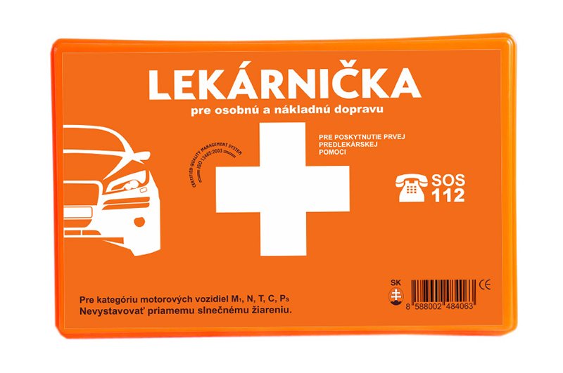 LEKÁRNIČKA PRE OSOBNÚ A NÁKLADNÚ DOPRAVU - plastový obal