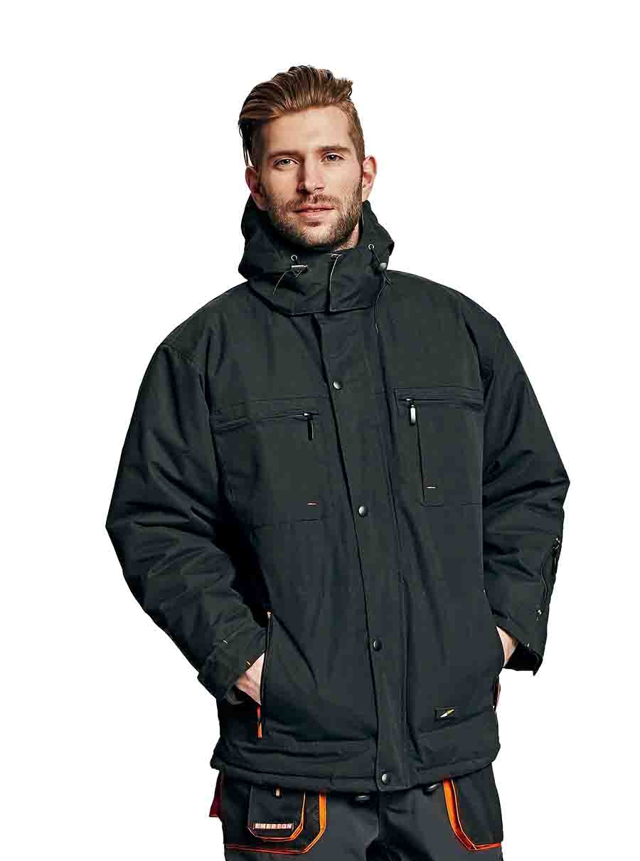 EMERTON BLACK pánska zimná bunda (CRV) Veľkosť: 2XL, Farba: Čierna