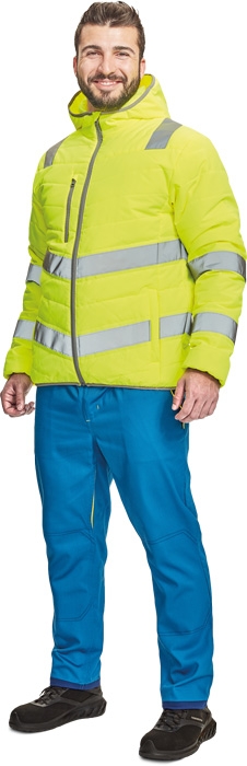Reflexná zimná bunda HV MONTROSE (CRV) Veľkosť: 4XL, Farba: HI-VIZ žltá
