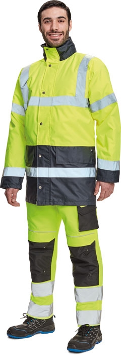 Výstražná zimná bunda HV SEFTON (CRV) Veľkosť: L, Farba: HI-VIZ navy