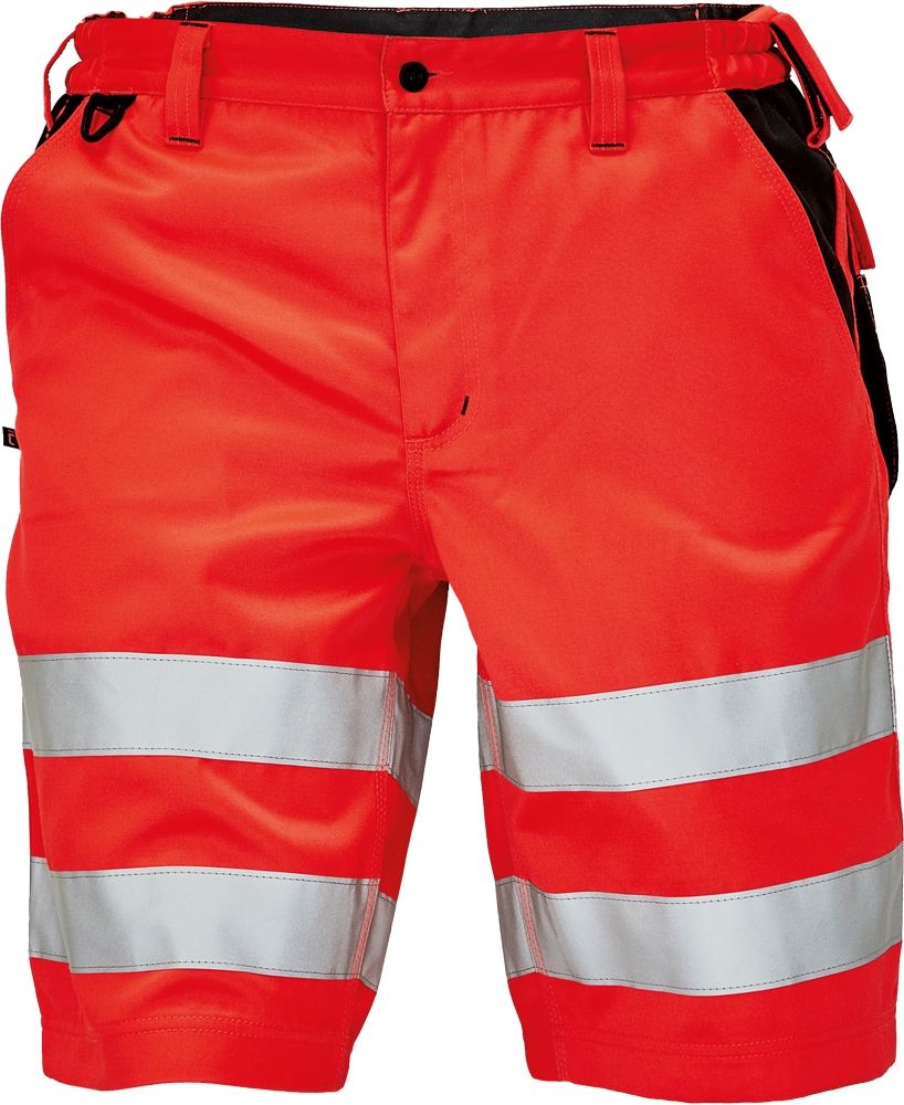 KNOXFIELD HI-VIS pánske pracovné kraťasy (CRV) Veľkosť: 58, Farba: HI-VIZ červená