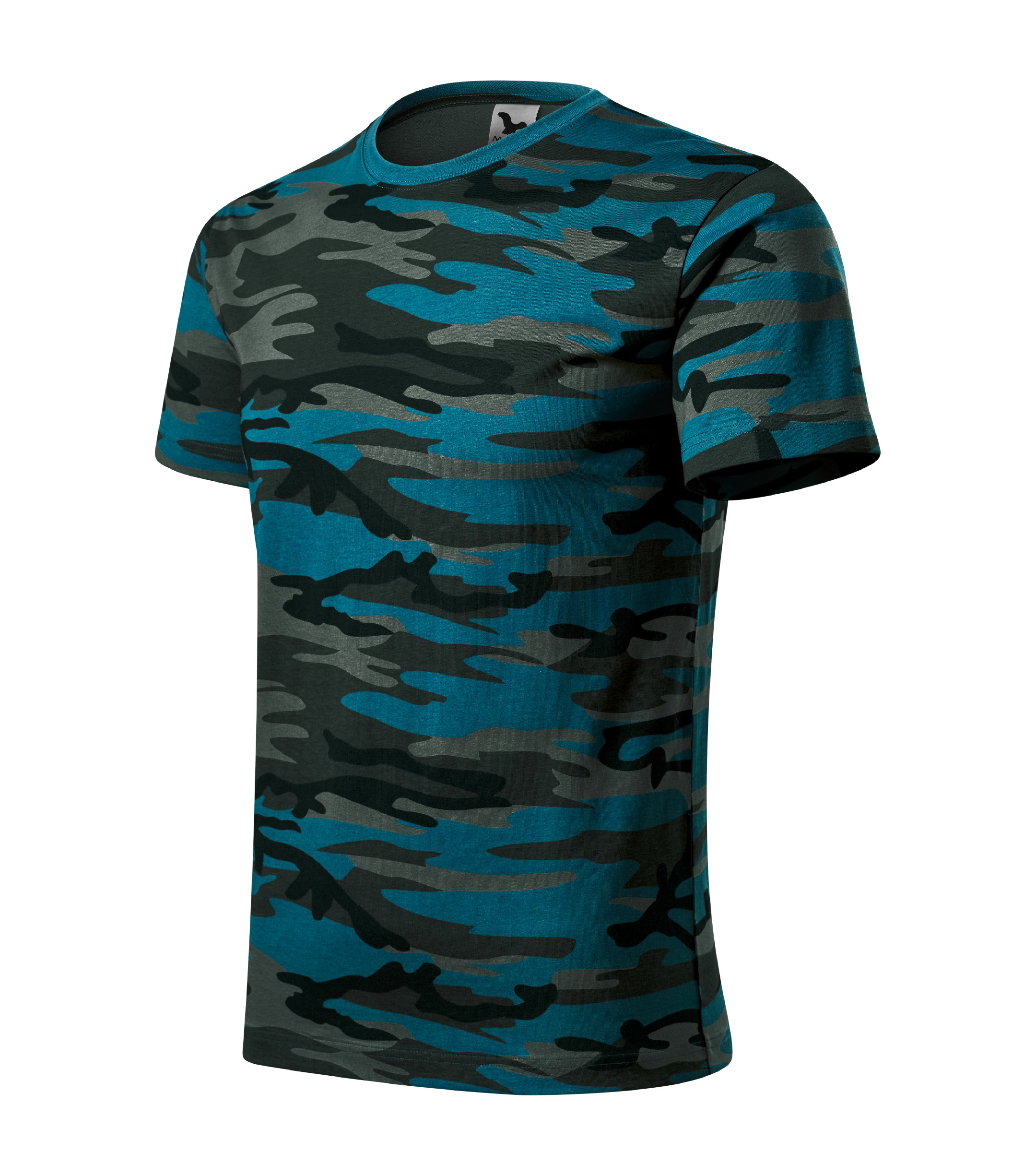Pánske pracovné tričko MALFINI Camouflage tričko unisex Veľkosť: S, Farba: camouflage petrol