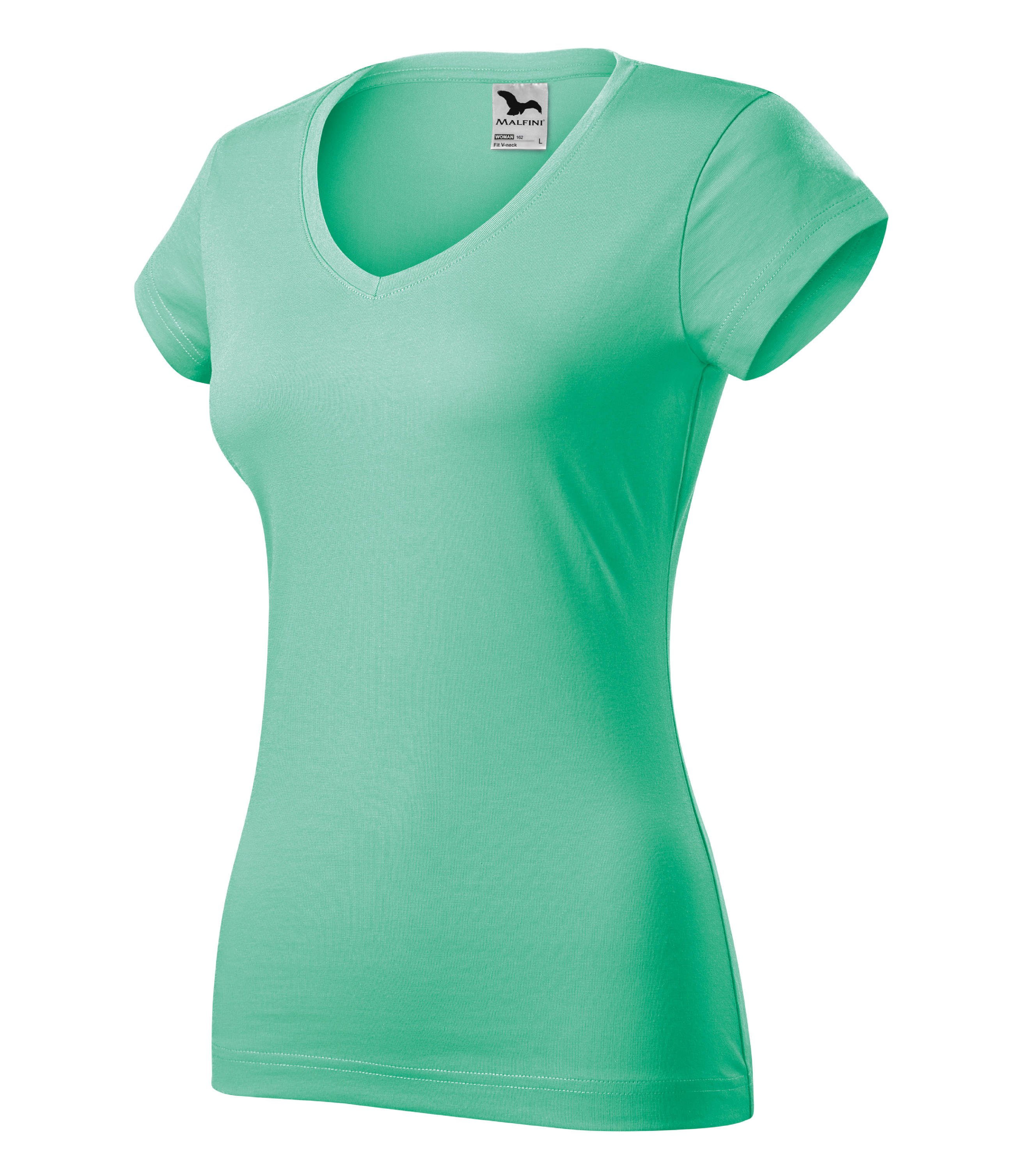 Dámske pracovné tričko MALFINI Fit V-neck Veľkosť: S, Farba: Mätová