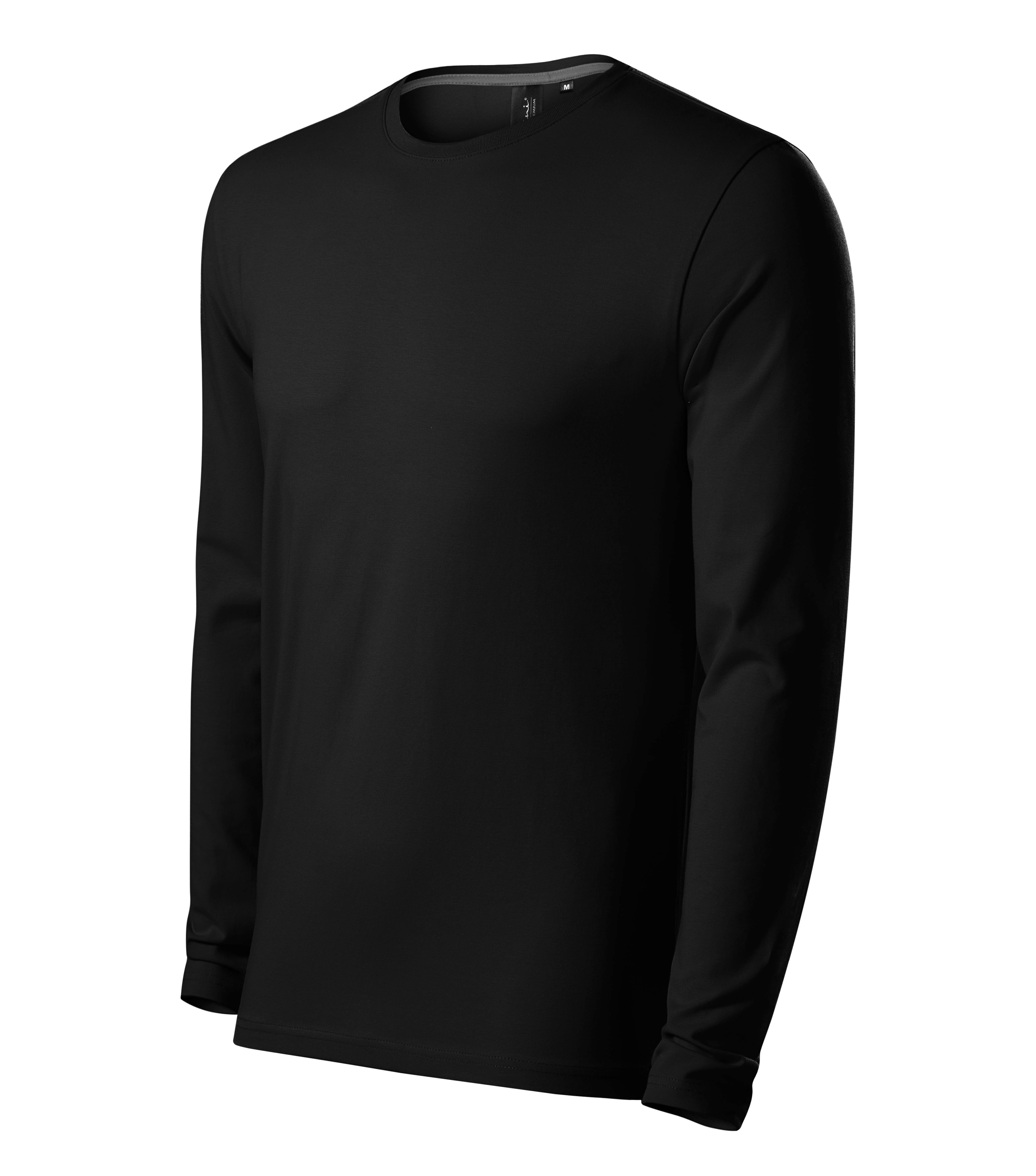 Pánske tričko s dlhým rukávom Brave Veľkosť: 3XL, Farba: Čierna