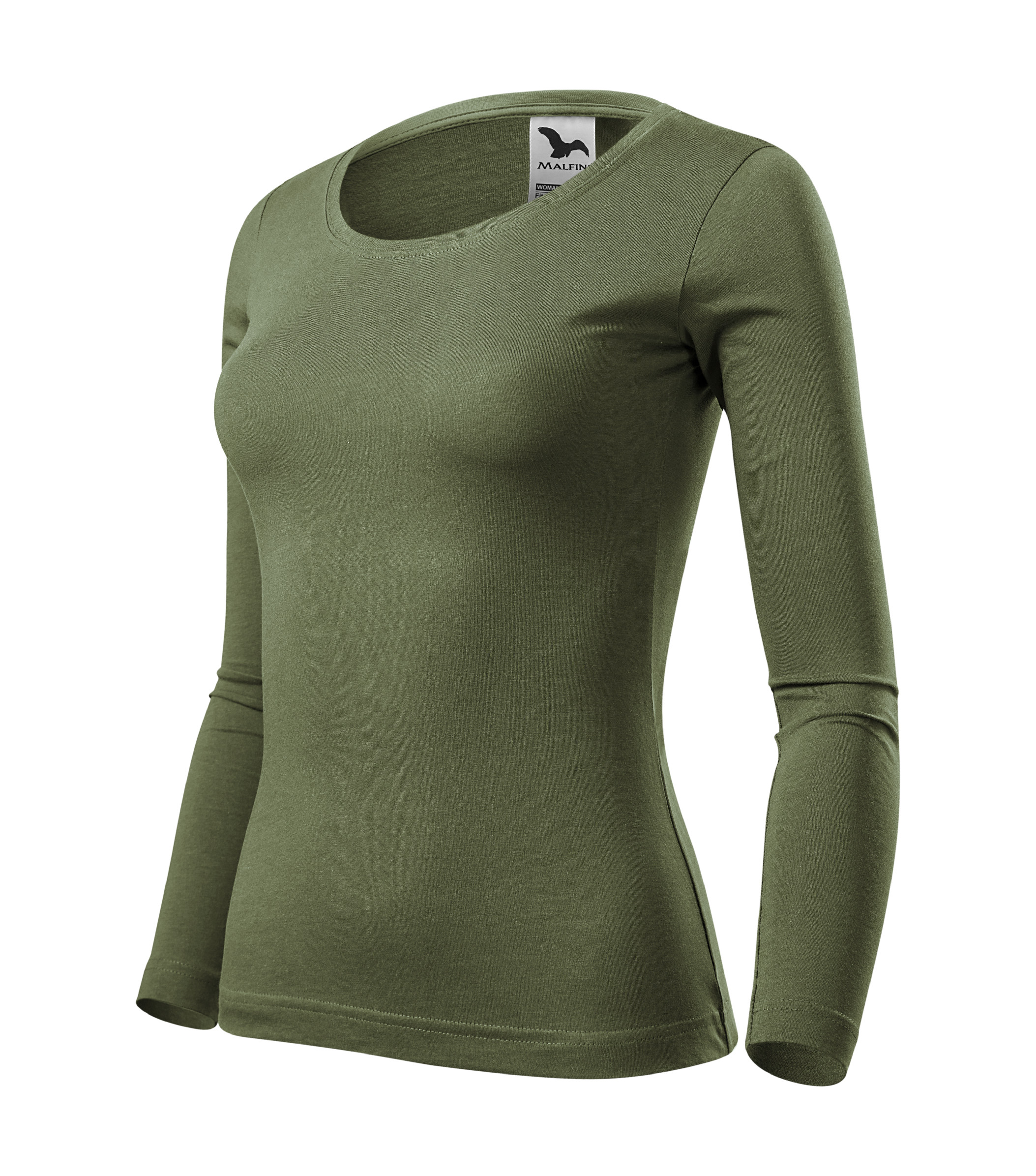 Dámske pracovné tričko MALFINI Fit-T LS Veľkosť: S, Farba: khaki