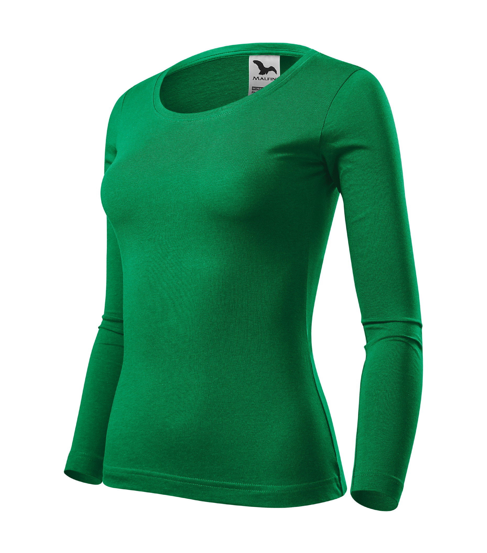 Dámske pracovné tričko MALFINI Fit-T LS Veľkosť: XL, Farba: trávová zelená