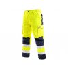 Výstražné pracovné nohavice CXS CARDIFF, zateplené, pánske, žlté (Veľkosť S)
