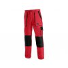 Pracovné montérkové nohavice do pása CXS LUXY JOSEF, pánske, červeno-čierne (Veľkosť 64)