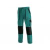 Pracovné montérkové nohavice do pása CXS LUXY JOSEF, pánske, zeleno-čierne (Veľkosť 48)