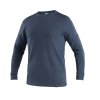 Pracovné tričko s dlhým rukávom PETR, tmavo modré