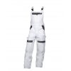 Montérkové nohavice s náprsenkou ARDON®COOL TREND bielo-sivé skrátené