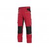 Montérkové nohavice do pása CXS STRETCH, pánske, červeno-čierne (Farba Červeno-čierna, Veľkosť 64)