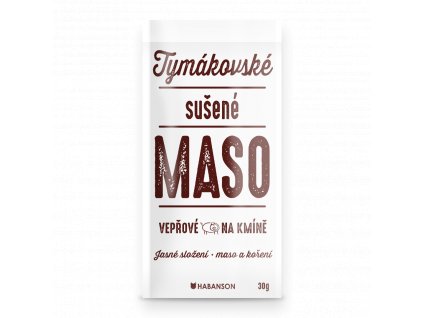 Tymákovské sušené maso VEPŘOVÉ NA KMÍNĚ 30g