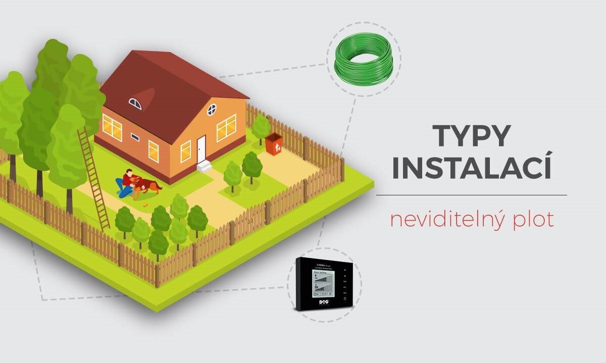 Příklady instalace neviditelného plotu