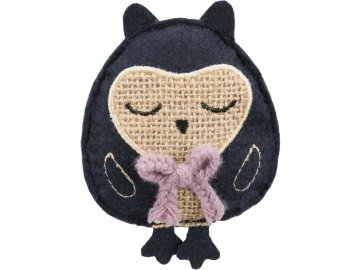 OWL - sova, šustící hračka pro kočky s catnipem, 11cm, plsť