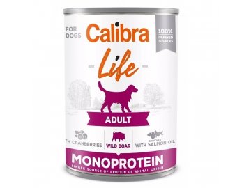 Calibra Dog Life konzerva Adult Wild Boar with Cranberries 400 g