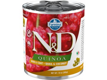 Konzerva N&D DOG Quinoa Adult Quail & Coconut 285g
