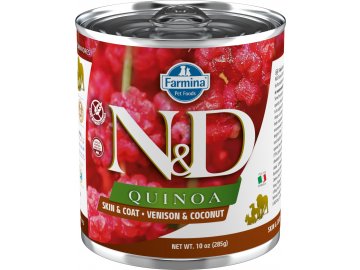 Konzerva N&D DOG QUINOA Adult Venison & Coconut 285g