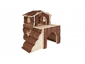 Dřevěný domek BJORK pro křečky, 2 místnosti 31 x 28 x 29 cm