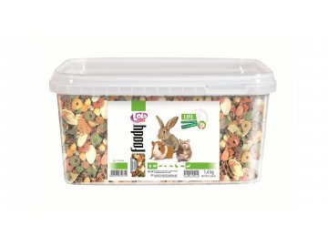 LOLO - exotik mix kompl. krmivo pro hlodavce kyblík 1,4 kg