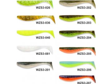 Dipované umělé nástrahy FishUP 8cm / 8ks Wizzle Shad 3 (Variant Barva Green Pumpkin/Chartreuse)