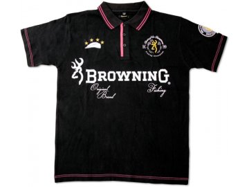 Rybárske Polo tričko Browning čierne