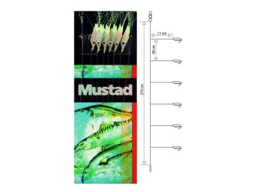 T91-4, Piscator X-White, Mustad, montáž 6 háčikov