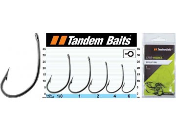 Rybářské háčky kaprové Evolution - Tandem Baits