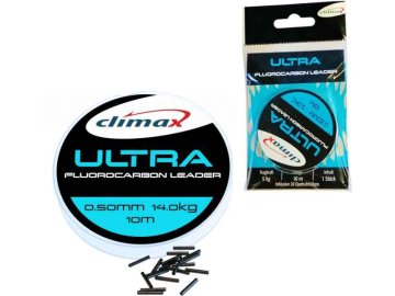 Climax Ultra Fluorocarbon leader 10m + 20ks crimps