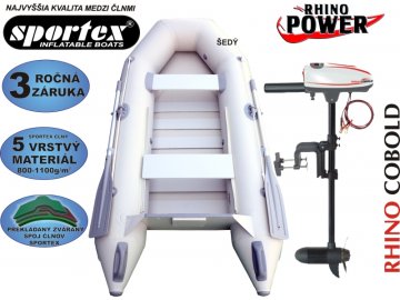 Nafukovací člun Sportex Shelf + Elektromotor Rhino Cobold